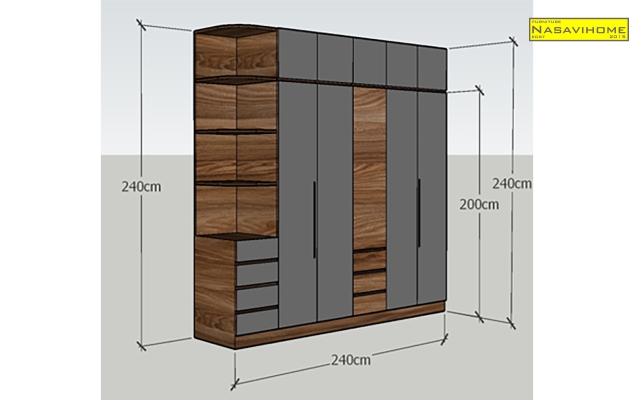 Tủ quần áo gỗ Melamine An Cường NSVTA-0007