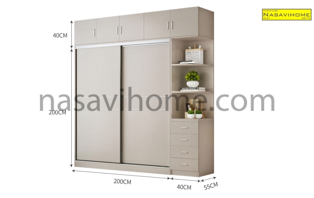 Tủ quần áo gỗ melamine An Cường NSVTA-0010